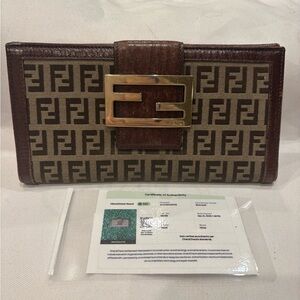 Fendi Baguette leather wallet